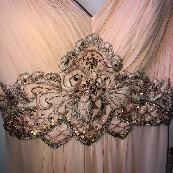 STUNNING Peach Sue Wong Dress. NWT - Picture 5 of 8